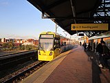 A Bombardier M5000 at Cornbrook tram stop in 2012.