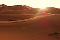 Lever du soleil sur l'erg Chebbi.