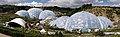 Image 8 Eden Project Photo credit: Jürgen Matern Panoramic view of the geodesic dome structures of the Eden Project, a large-scale environmental complex near St Austell, Cornwall, England. The project was conceived by Tim Smit and is made out of hundreds of hexagons (transparent biomes made of ETFE cushions) that interconnect the whole construction together. The project took 2½ years to construct and opened to the public in March 2001. More featured pictures