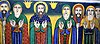 Icon of some of the Nine Saints, one of whom created the Garima Gospels