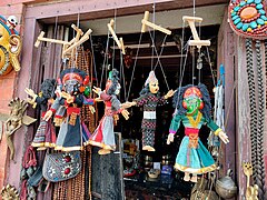 Folklore items selling at Swayambhunath