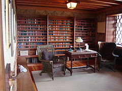 Library, interior of the castle.