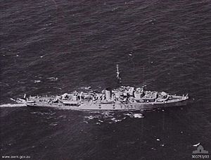 HMAS Hawkesbury in 1954