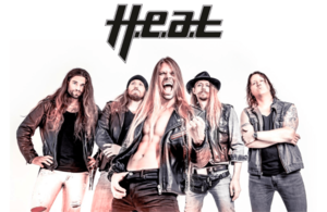 H.E.A.T's current lineup from left to right: Don Crash, Jona Tee, Kenny Leckremo, Dave Dalone, and Jimmy Jay