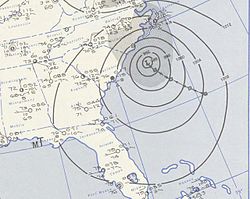 L'ouragan Diane le 17 août 1955