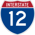 Interstate 12 marker