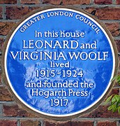 Blue plaque designed by Henry Hooper, 1976[80]