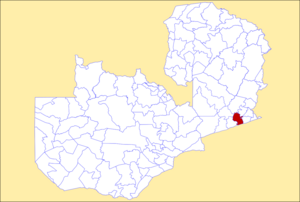 District location in Zambia