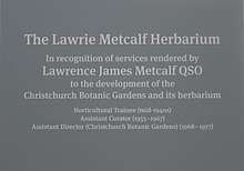 The Lawrie Metcalf Herbarium in Christchurch Botanic Garden