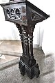 The Lectern of St. Mary's Church is richly carved in wood.