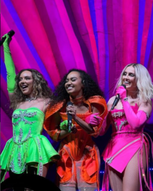 Little Mix in 2022 From left to right: Jade Thirlwall, Leigh-Anne Pinnock, and Perrie Edwards
