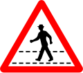 4b) — Pedestrian crossing ahead