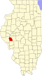 State map highlighting Scott County