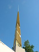 The spire atop the Civic Center.