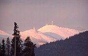 Morfee Mountain in Late Afternoon Setting Sun in Winter