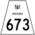 Highway 673 marker