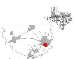 Location of West Orange in Orange County, Texas