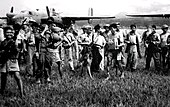 Filipino guerrillas secured airstrips for U.S. planes on Mindanao.