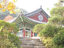 : A temple building at Pagyesa, Palgong Mountain, Daegu, South Korea