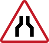 Road narrows