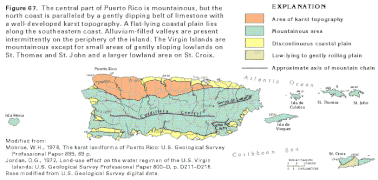 Physiographic map of the geographic provinces.