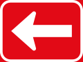 One-way sign used in South Africa, Botswana, Eswatini, Namibia, Lesotho, and Tanzania
