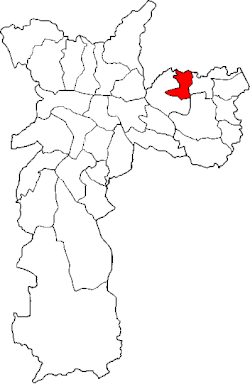 Location of the Subprefecture of Ermelino Matarazzo in São Paulo