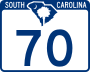 South Carolina Highway 70 marker