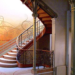 Stairway in Hôtel Tassel