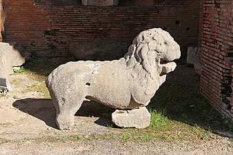 Sculpture de lion.