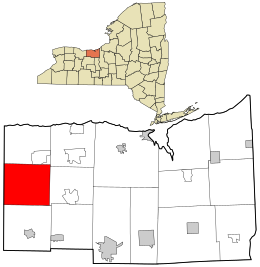 Location in Wayne County and the state of New York.