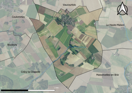 Carte orhophotogrammétrique de la commune.