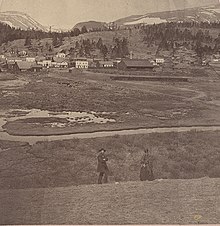 A placer mine in Alma, CO in 1880