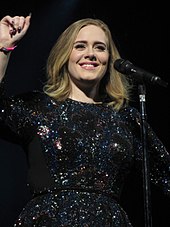 Singer Adele performing