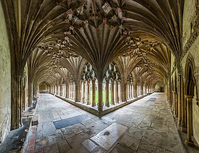 Cloisters of Canterbury Cathedral, by Diliff