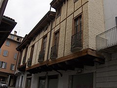 Half-timbered house in Monza, Lombardy