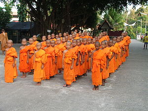 Young Thai Buddhist monks