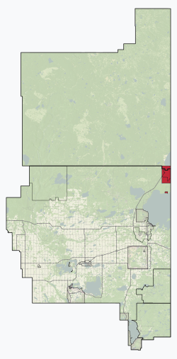 Location within M.D. of Bonnyville and I.D. 349