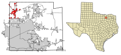 Location of Celina in Collin County, Texas