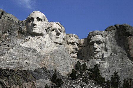 Mount Rushmore, by Dean Franklin (edited by Papa Lima Whiskey)