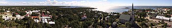 Hanko, Finland. Panoramic photo shot from the water tower.