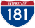 Interstate 181 marker