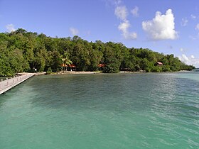 Vue de l'îlet Madame, un des îlets du Robert