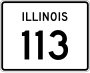 Illinois Route 113 marker