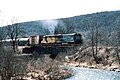 Westbound at Wilcox, PA. March 26, 1985. Ron Stafford Photo.