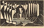 Jacoba van Heemskerck van Beest, Stylized Sailboats, 1915, NGA 153663 National Gallery of Art
