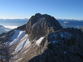 Leutascher Dreitorspitze depuis la Partenkirchner Dreitorspitze