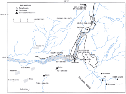 A closer look at the confluence of Marella and Mapanuepe Rivers before the eruption with the location of the old settlements that were submerged