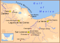 Image 4 Olmec heartland Map: Madman2001 A map of the Olmec heartland, the southern portion of Mexico's Gulf Coast region between the Tuxtla mountains and the Olmec archaeological site of La Venta. It is considered the heartland of the Olmec culture, which was widespread over Mesoamerica from 1400 BCE until roughly 400 BCE. On this map, yellow dots represent ancient habitation sites, including San Lorenzo Tenochtitlán, La Venta, and Tres Zapotes. Red dots represent isolated artifact finds unassociated with any ancient town or village, such as the Las Limas Monument 1, the San Martín Pajapan Monument 1, and "The Wrestler". More selected pictures