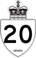 Highway 20 marker